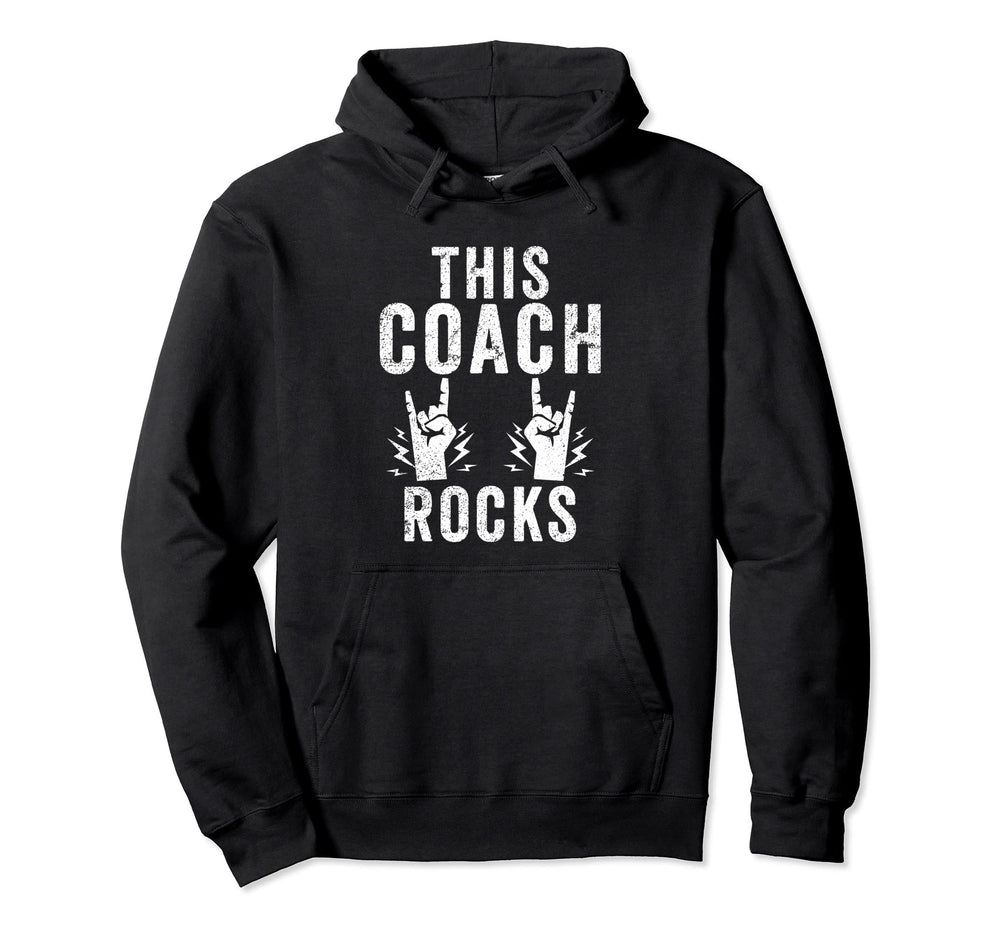 This Coach Rocks Sports Coach Hoodie - Aesthetic Graphic Men Women