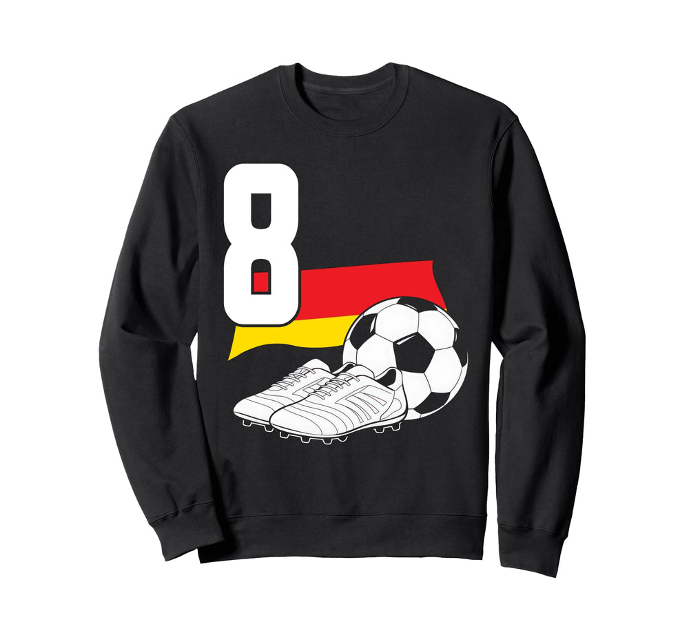 8 Soccer Birthday Gift Soccer Fan Sweatshirt - Trendy Graphic for Adults