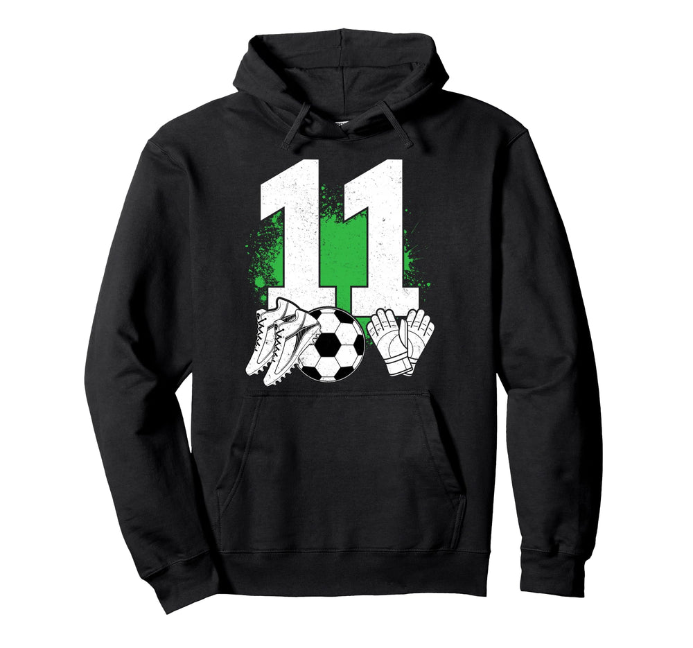 11 Years Old Sports Lover Soccer Player Hoodie - Unique Graphic Unisex