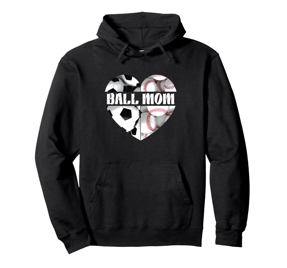 Happy Mothers Day Mom Both Heart Soccer Hoodie - Custom Art Print Unisex