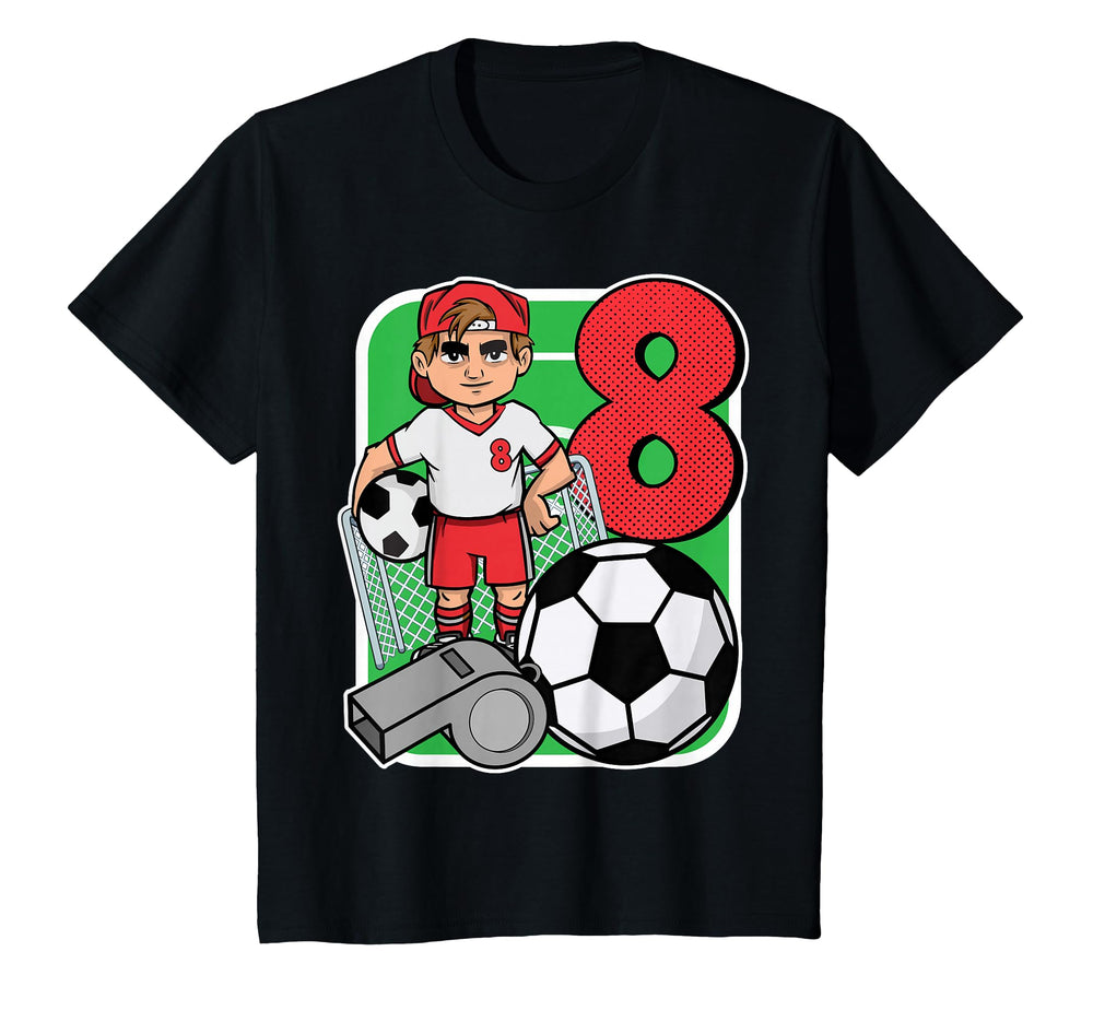 Soccer Player 8Th Birthday Party 8 T-Shirt - Trendy Graphic for Adults