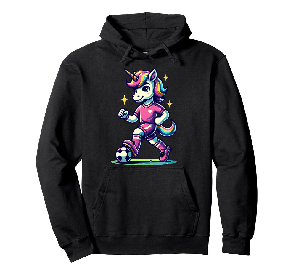 Footballer Unicorn Fans Soccer Team Hoodie - Trendy Graphic Unisex