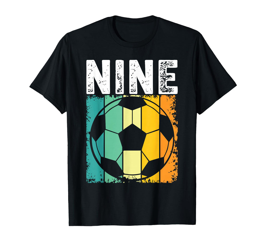 9Th Soccer Birthday 9 Year Old T-Shirt - Casual Everyday Wear for Adults