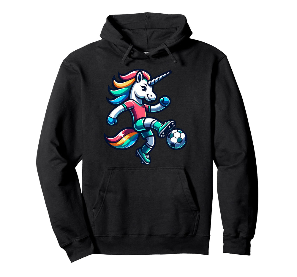 Footballer Unicorn Fans Soccer Team Hoodie - Minimalist Print Unisex