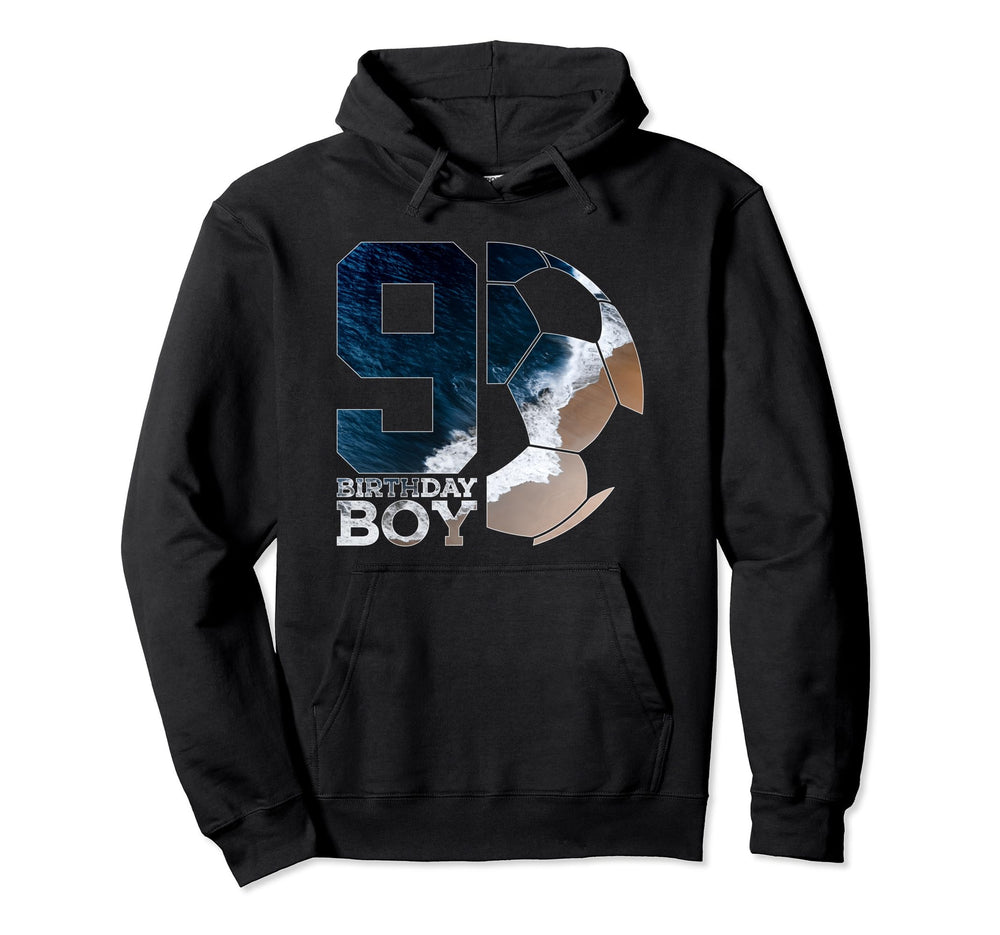 9 Birthday Soccer 9Th Birthday Hoodie - Aesthetic Graphic Unisex