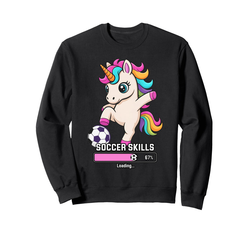 Kawaii Soccer Unicorn Skills Sweatshirt - Custom Art Print for Adults