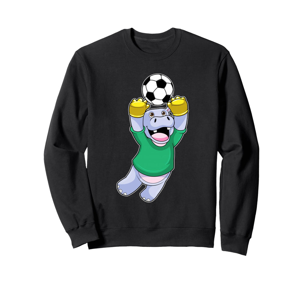 Hippo Goalkeeper Soccer Sports Sweatshirt - Aesthetic Graphic Men Women
