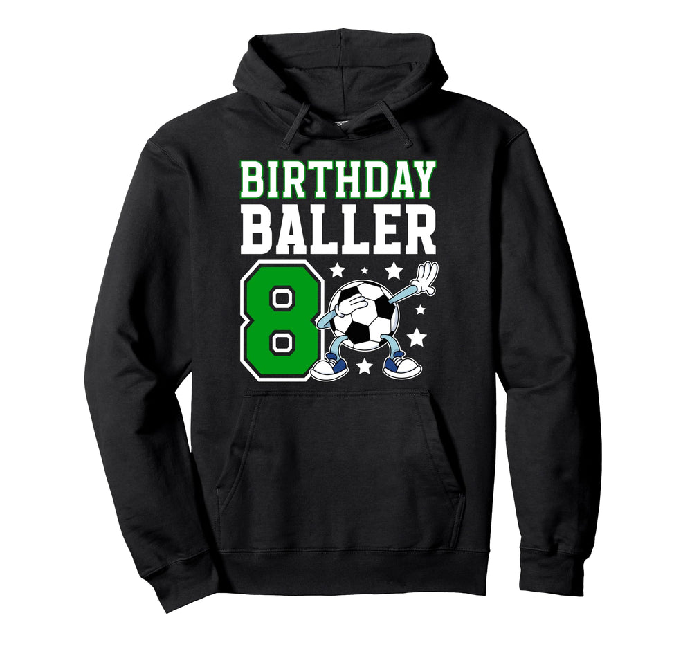 8Th Soccer Birthday Party Eight Year Old Hoodie - Aesthetic Graphic Unisex