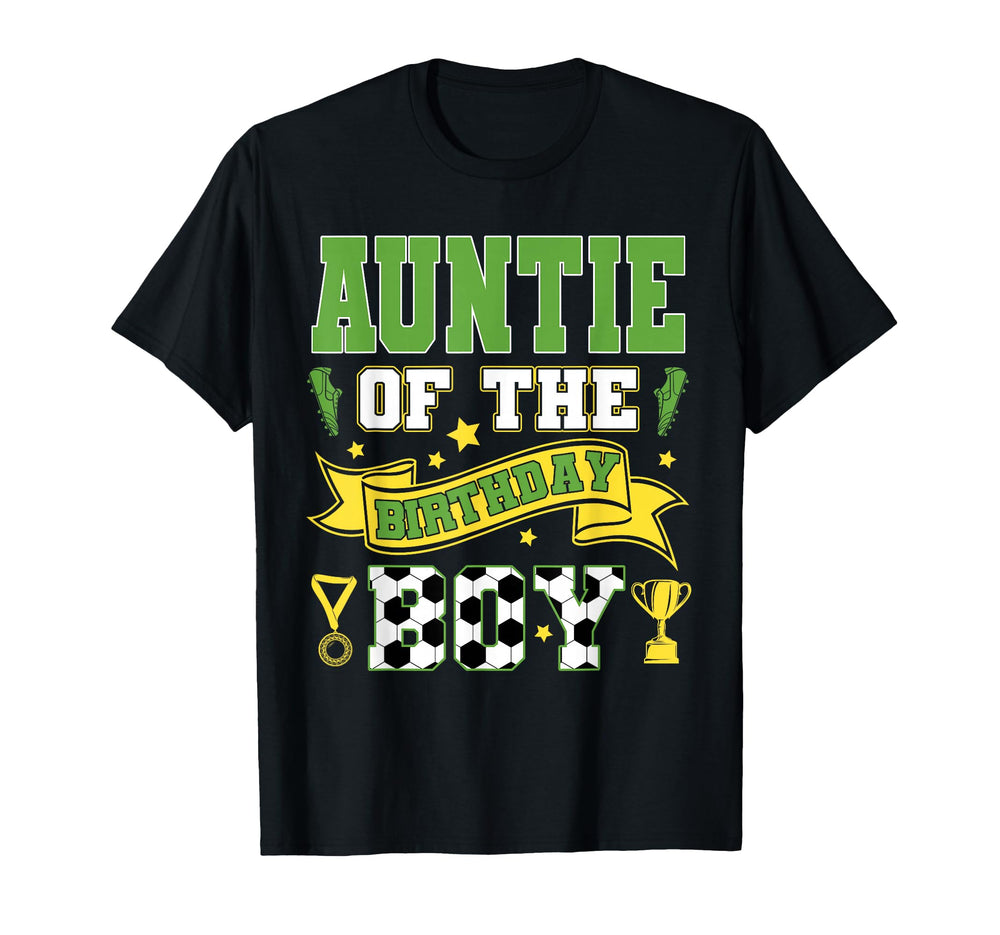 Auntie Birthday Soccer Player Birthday T-Shirt - Novelty Apparel for Adults