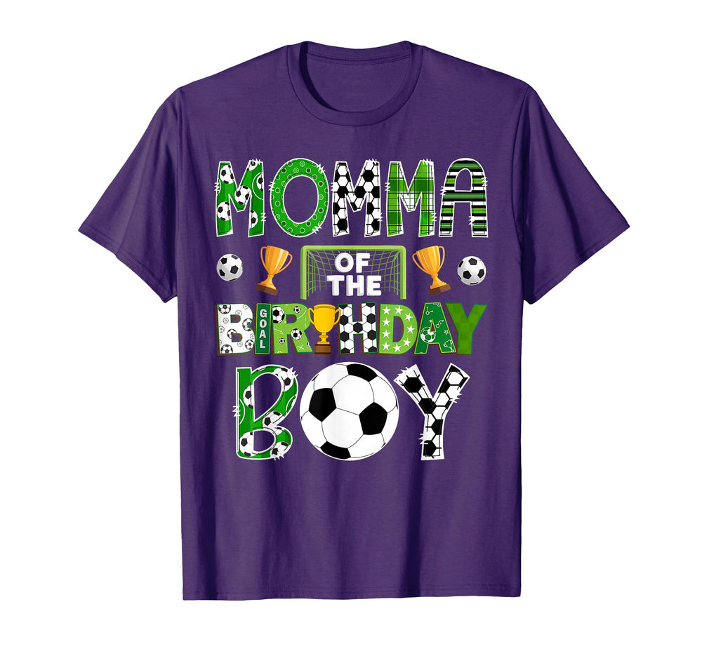 Momma Birthday Soccer Player Game Day T-Shirt - Fun Novelty Design Unisex