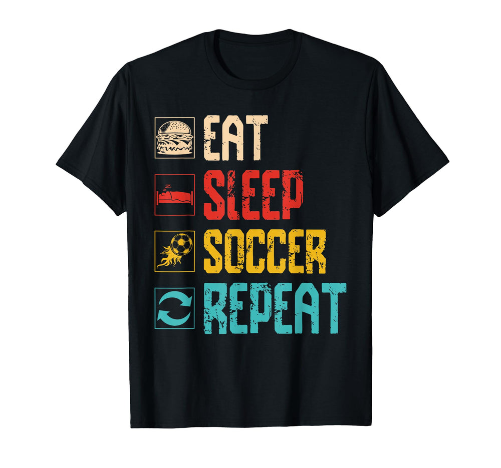 Eat Sleep Soccer Repeat Sports Sweatshirt - Aesthetic Graphic for Adults