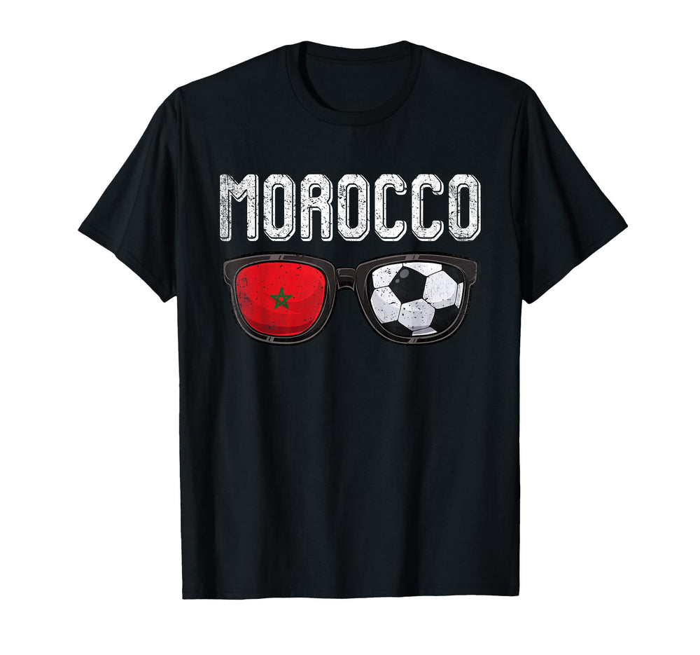 Morocco Soccer Funny Moroccan Flag T-Shirt - Unique Graphic Men Women