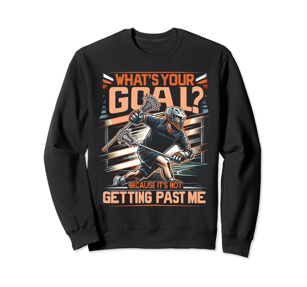 Lacrosse Player Lax Goalie Lacrosse Sweatshirt - Custom Art Print Unisex