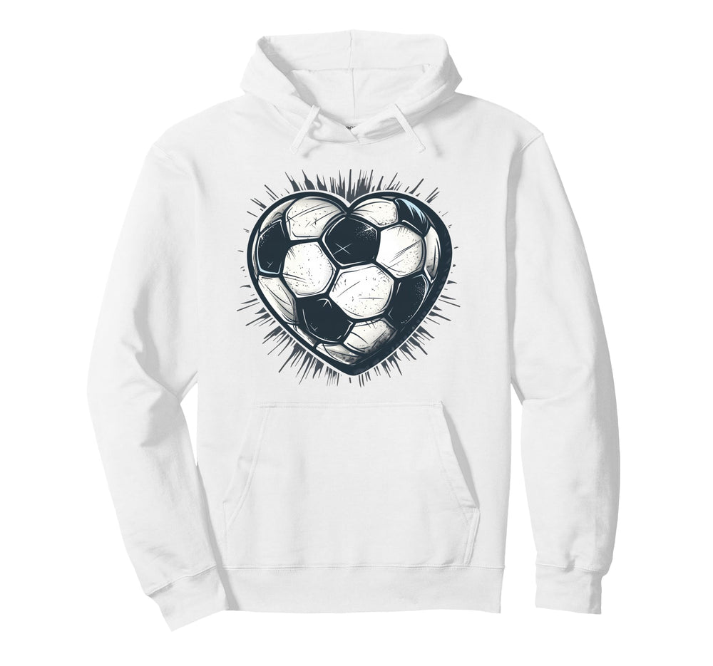 Soccer Ball Heart Football Player And Hoodie - Custom Art Print for Adults