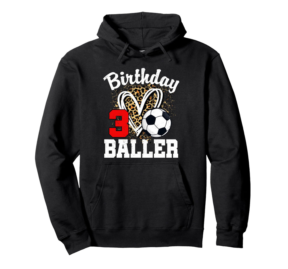 3Rd Birthday Baller 3 Year Old Hoodie - Streetwear Style Men Women