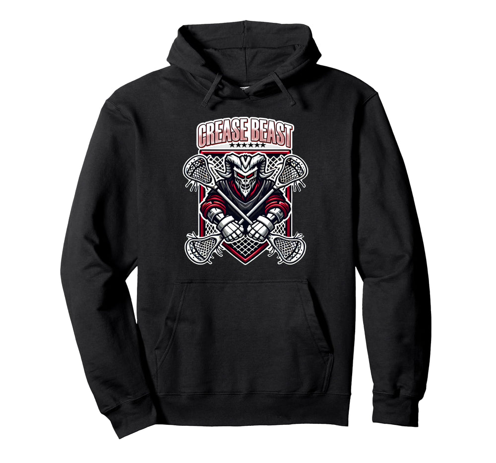 Lacrosse Goalkeeper Crease Beast Hoodie - Fun Novelty Design for Adults