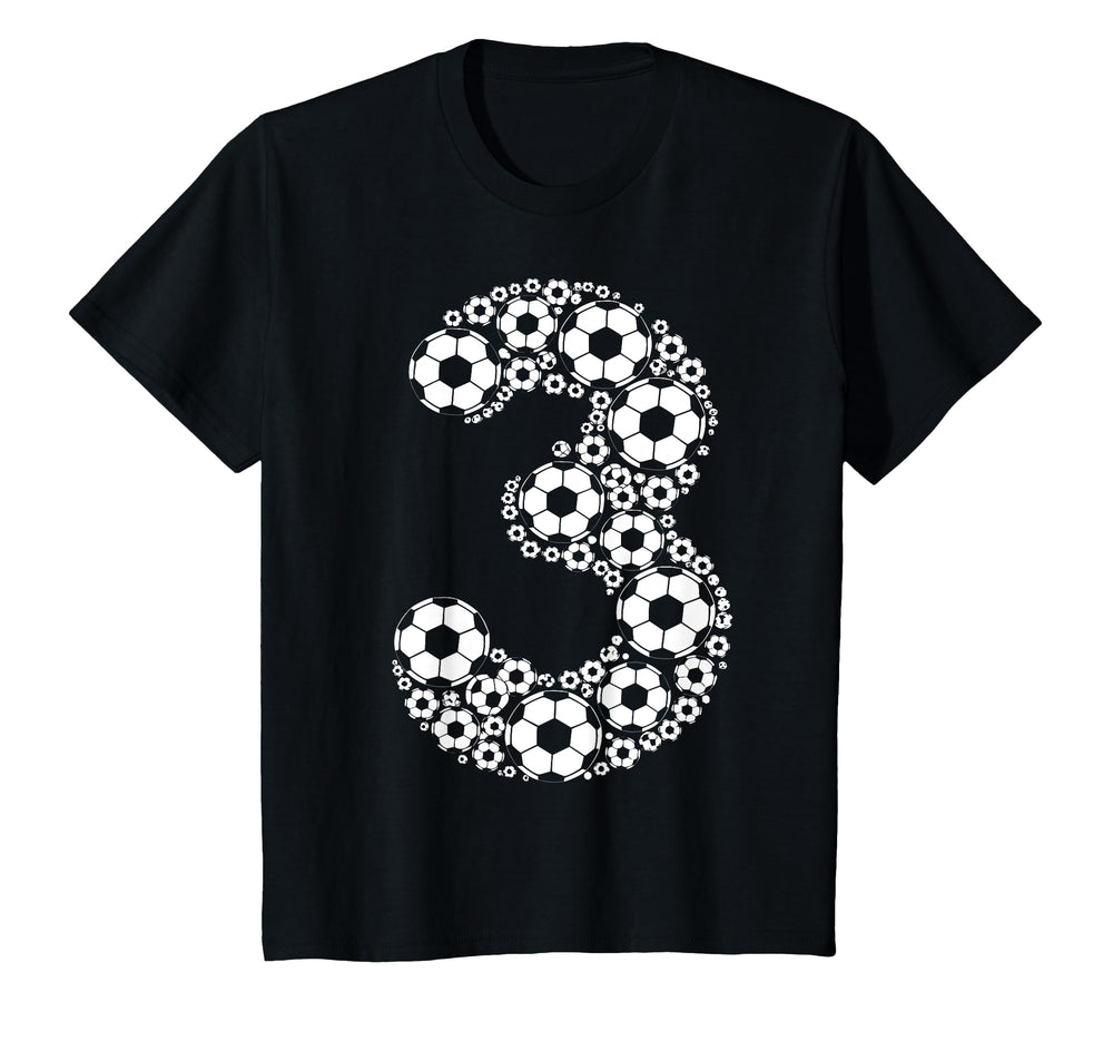 3 Year Old Soccer Birthday Funny 3Rd T-Shirt - Minimalist Print Unisex