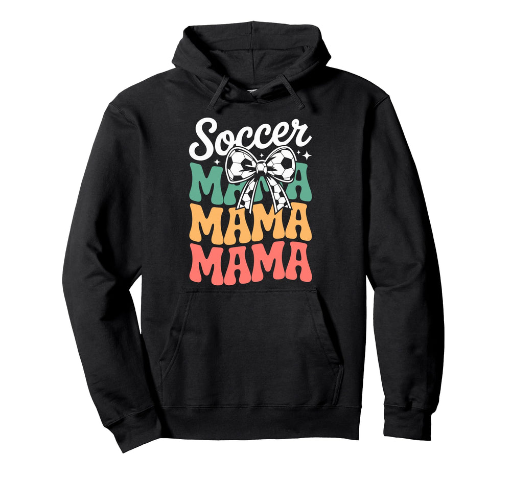 Groovy Soccer Football Player Mama Fan Hoodie - Custom Art Print Unisex