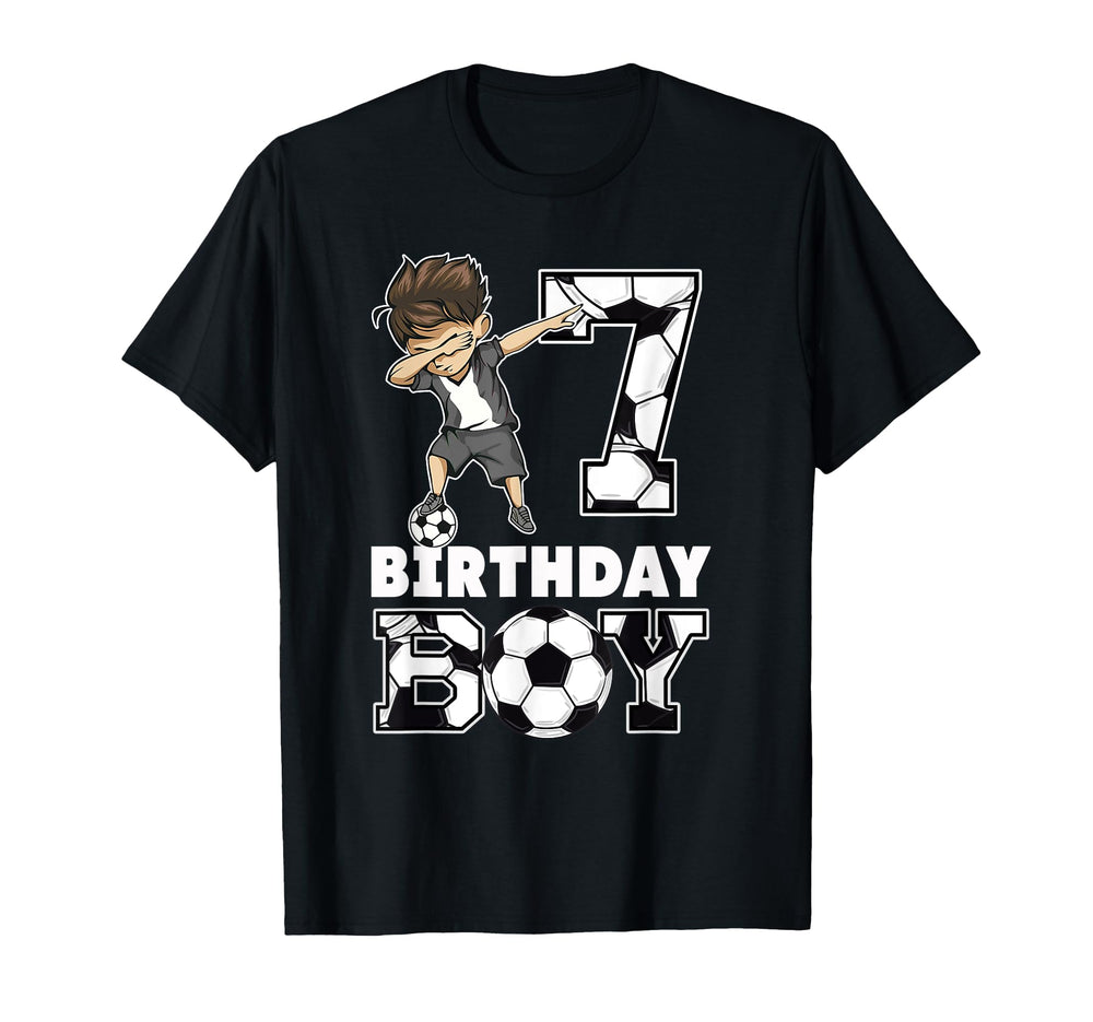 7Th Birthday Gift Soccer Birthday T-Shirt - Minimalist Print Men Women