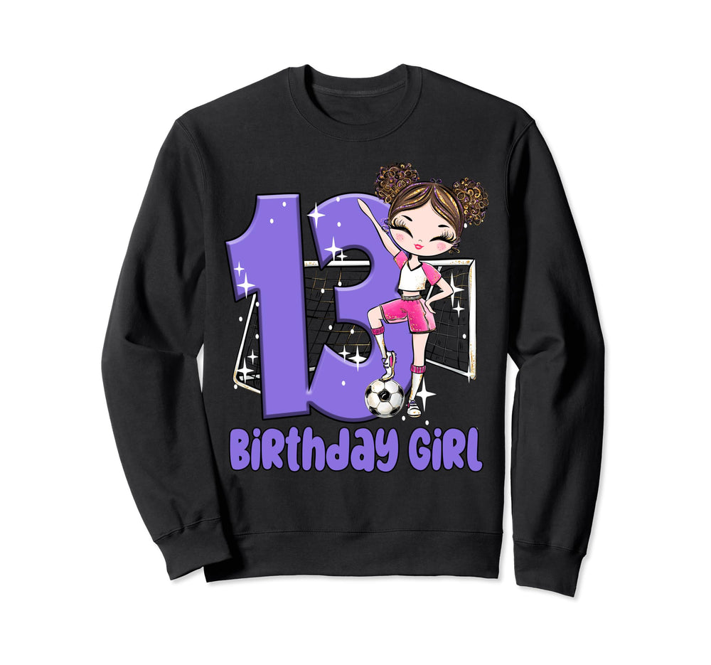 13Th Birthday Soccer Ball Net Sweatshirt - Streetwear Style Men Women