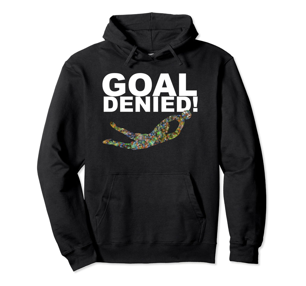 Goal Denied Soccer Goalie Dots Hoodie - Trendy Graphic for Adults