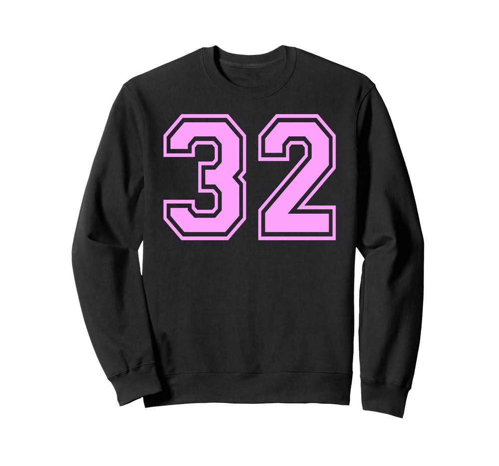 32 Number Thirty Two Sports Varsity Sweatshirt - Trendy Graphic for Adults