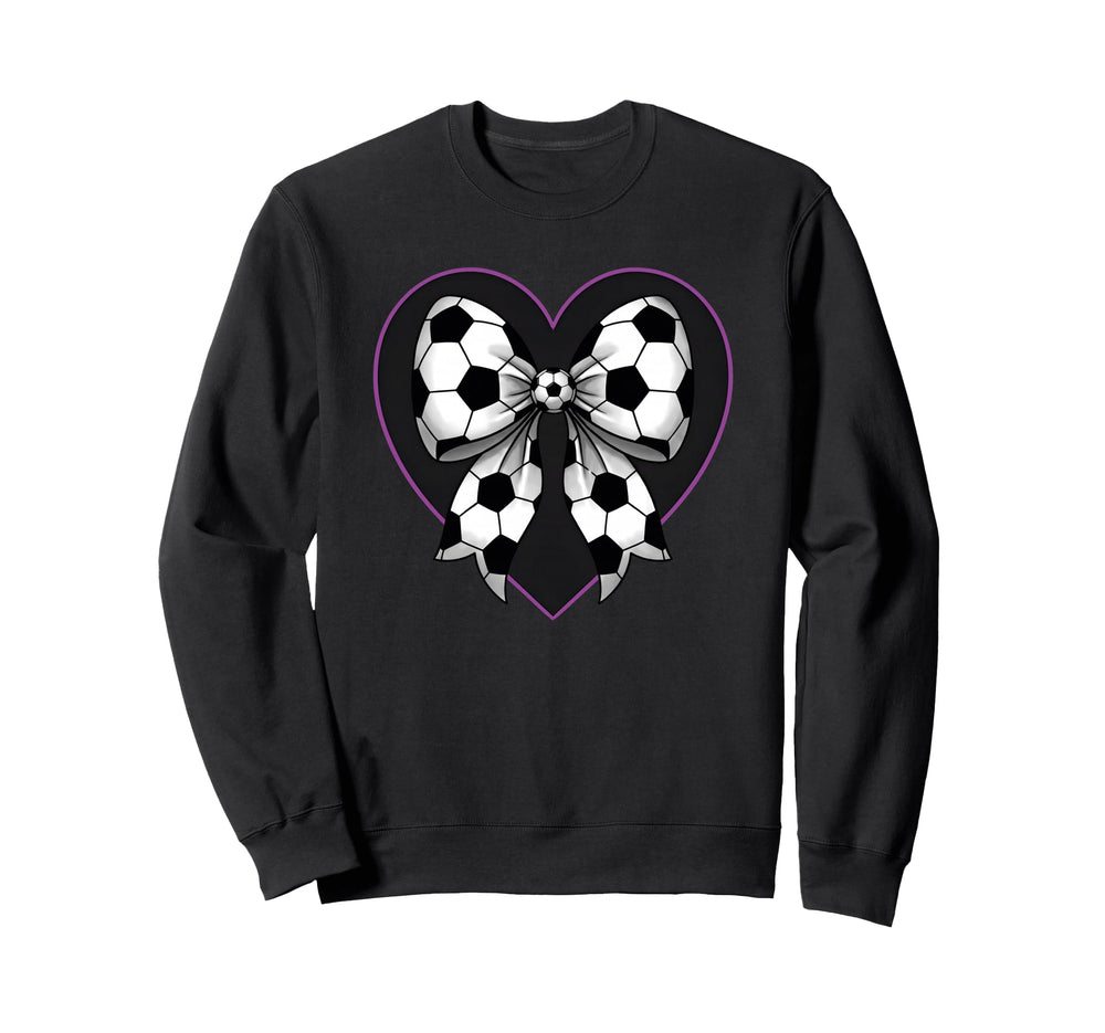 Soccer Coquette Bow Football Sweatshirt - Fun Novelty Design Men Women