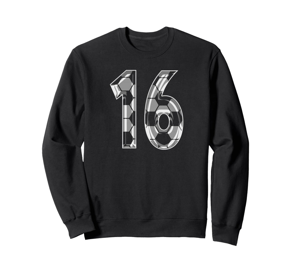 Soccer Number 16 Favorite Player Sweatshirt - Minimalist Print Men Women