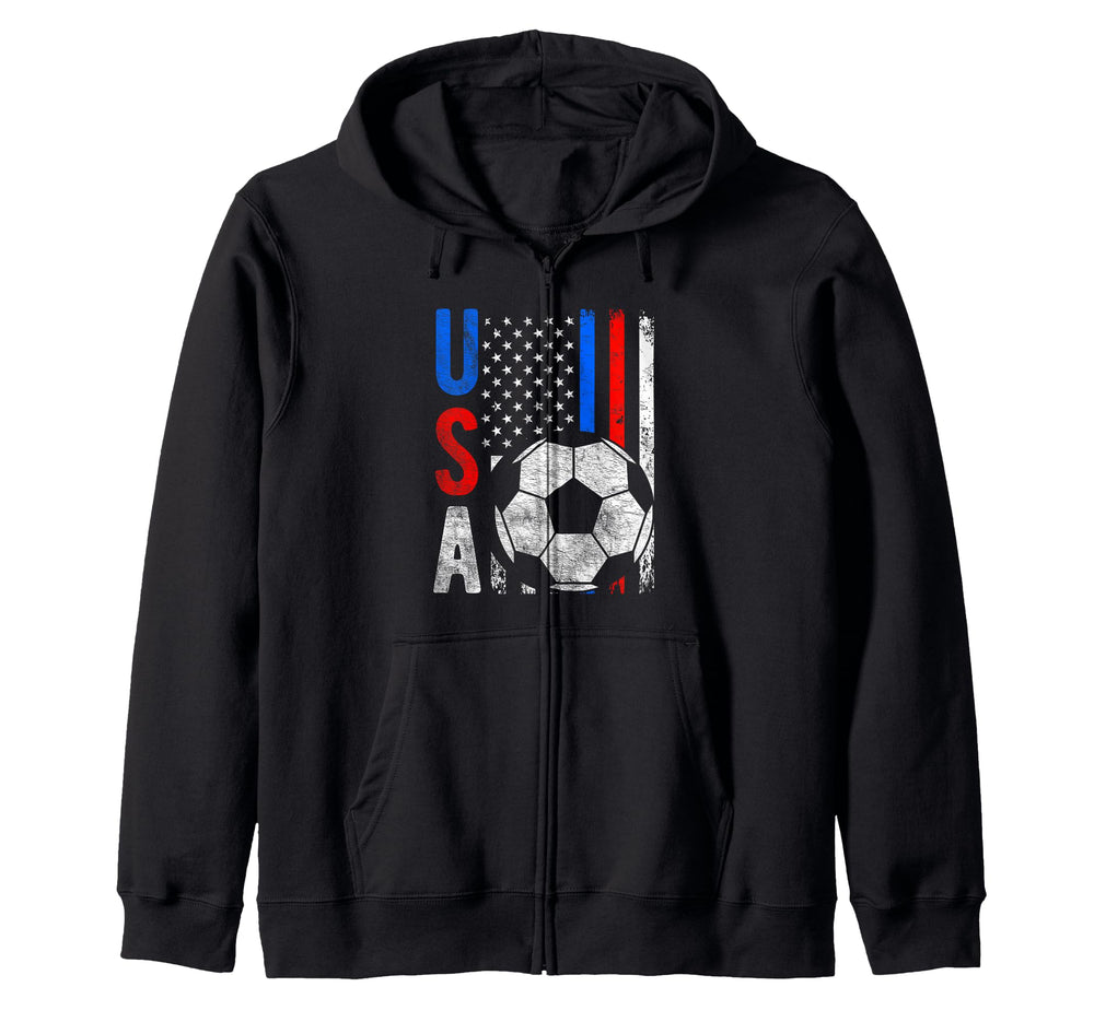 Usa Flag Soccer Tournament Gift T-Shirt - Aesthetic Graphic Men Women