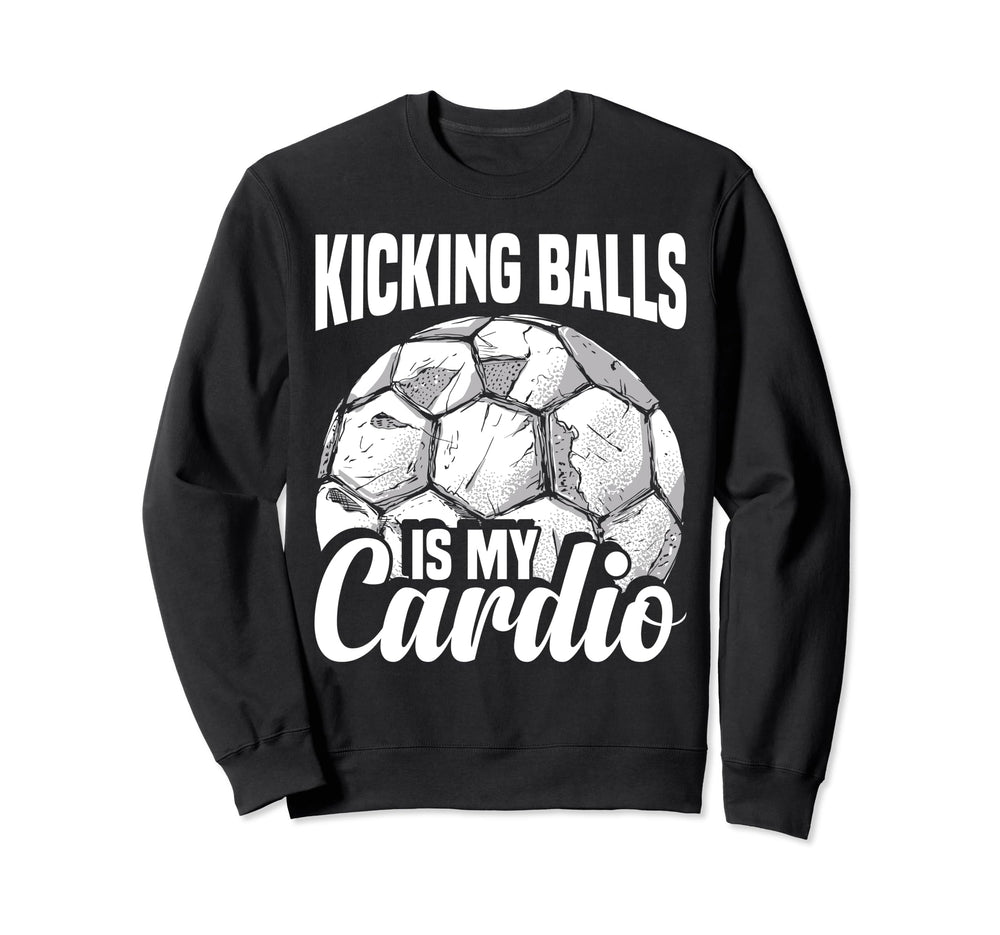 Soccer Player Kicking Balls Soccer Sweatshirt - Streetwear Style Unisex