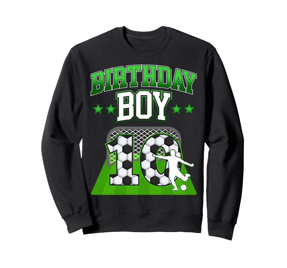 Soccer Themed Birthday Outfit 10 Sweatshirt - Unique Graphic for Adults