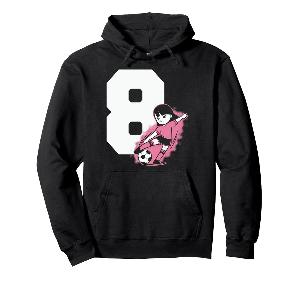 8 Soccer Birthday Gift Soccer Fan Sports Hoodie - Graphic Print Men Women