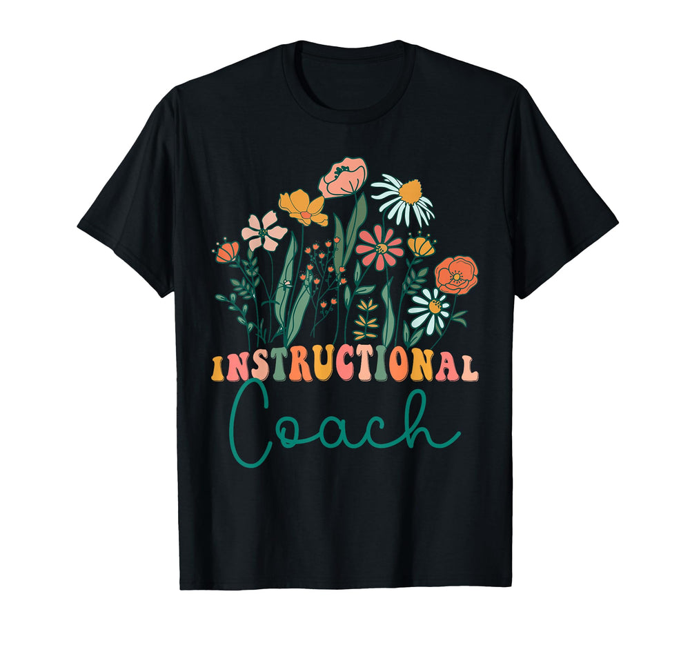Groovy Wildflower Instructional Coach T-Shirt - Unique Graphic Men Women