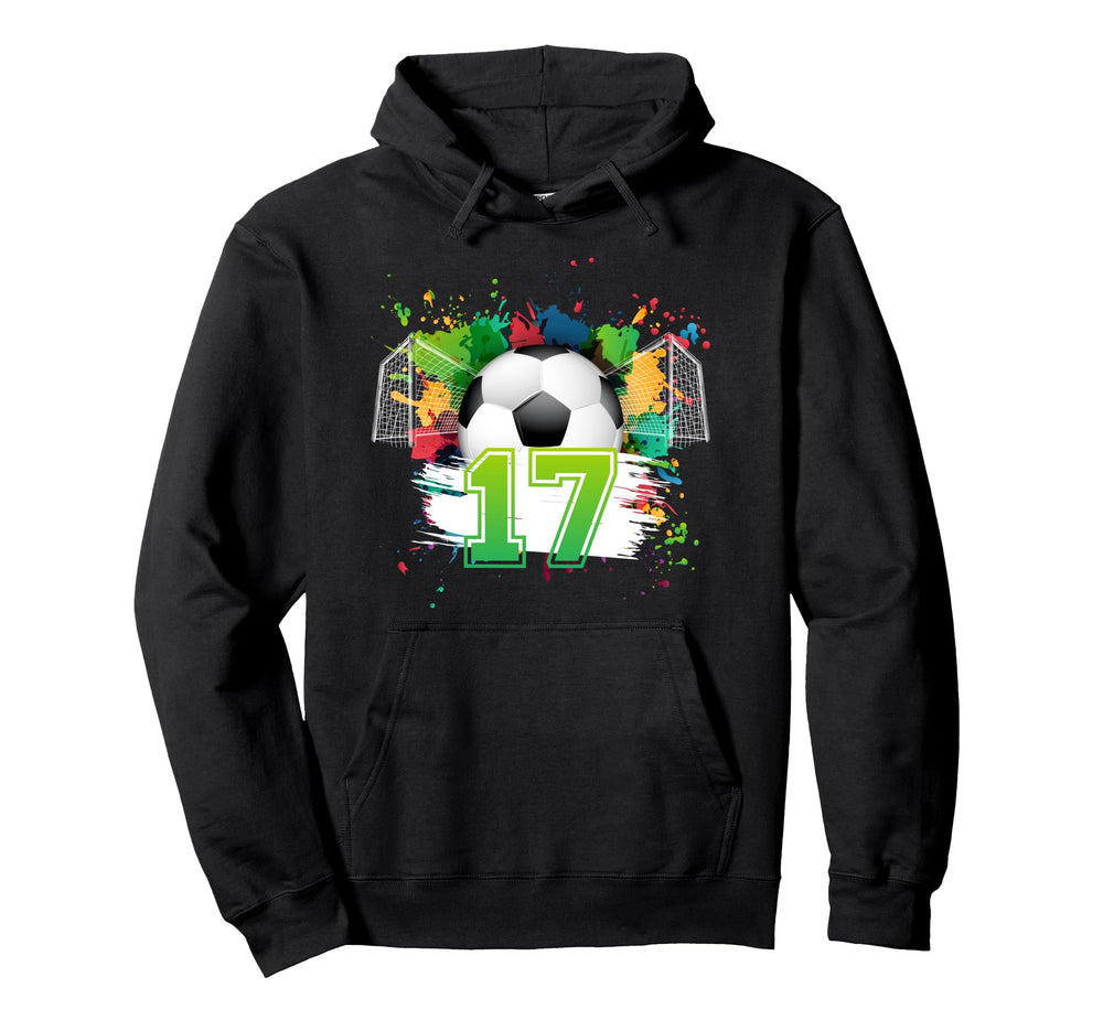 17Th Soccer Birthday Party 17 Year Hoodie - Casual Everyday Wear Unisex