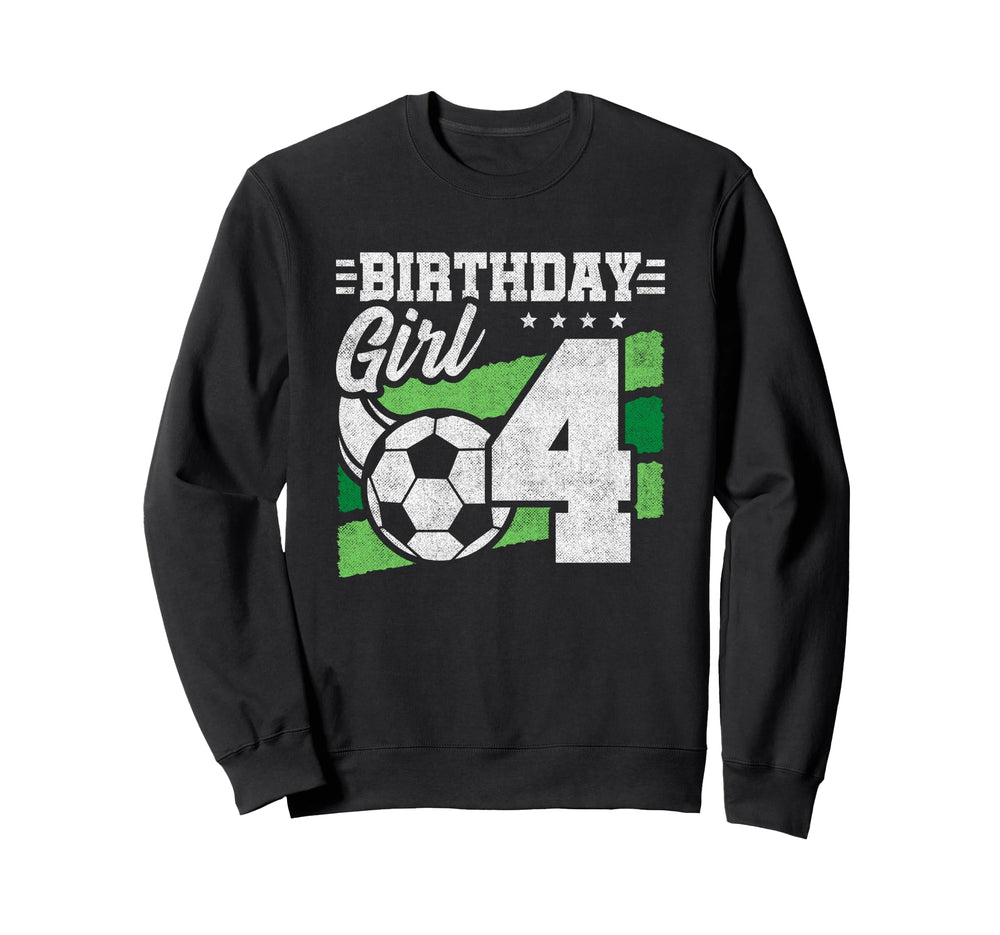 Soccer Birthday Party 4 Year Old Sweatshirt - Novelty Apparel Men Women