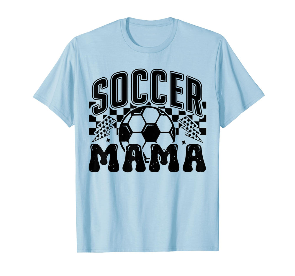 Soccer Mama Checkered Soccer Mom T-Shirt - Casual Everyday Wear Men Women