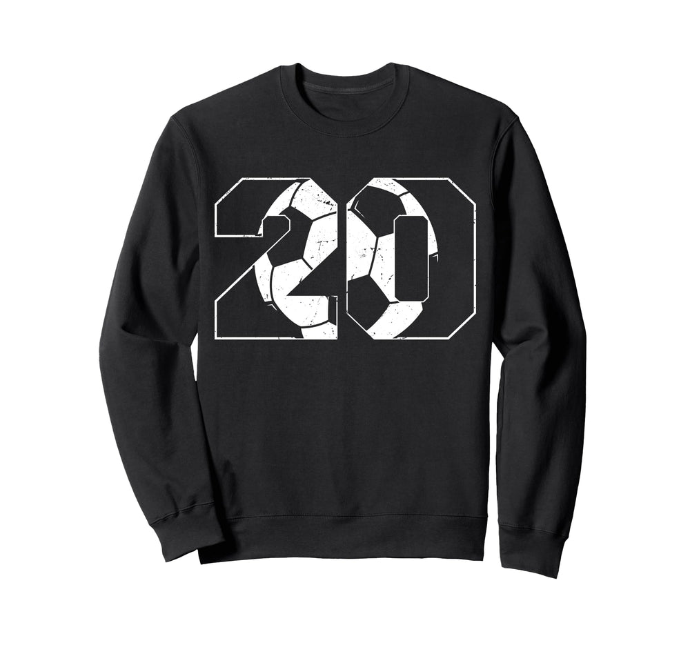 20Th Birthday Soccer Player Sweatshirt - Trendy Graphic for Adults