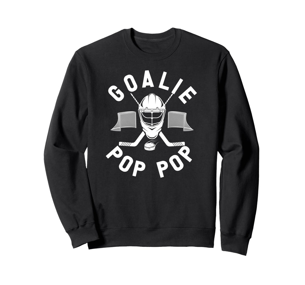 Ice Hockey Goalie Pop Pop Ice Hockey Sweatshirt - Graphic Print Men Women