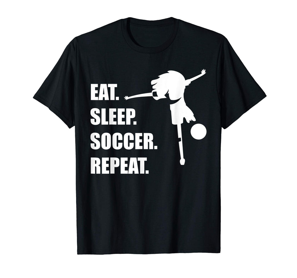 Eat Sleep Soccer Repeat Soccer Player T-Shirt - Trendy Graphic Unisex