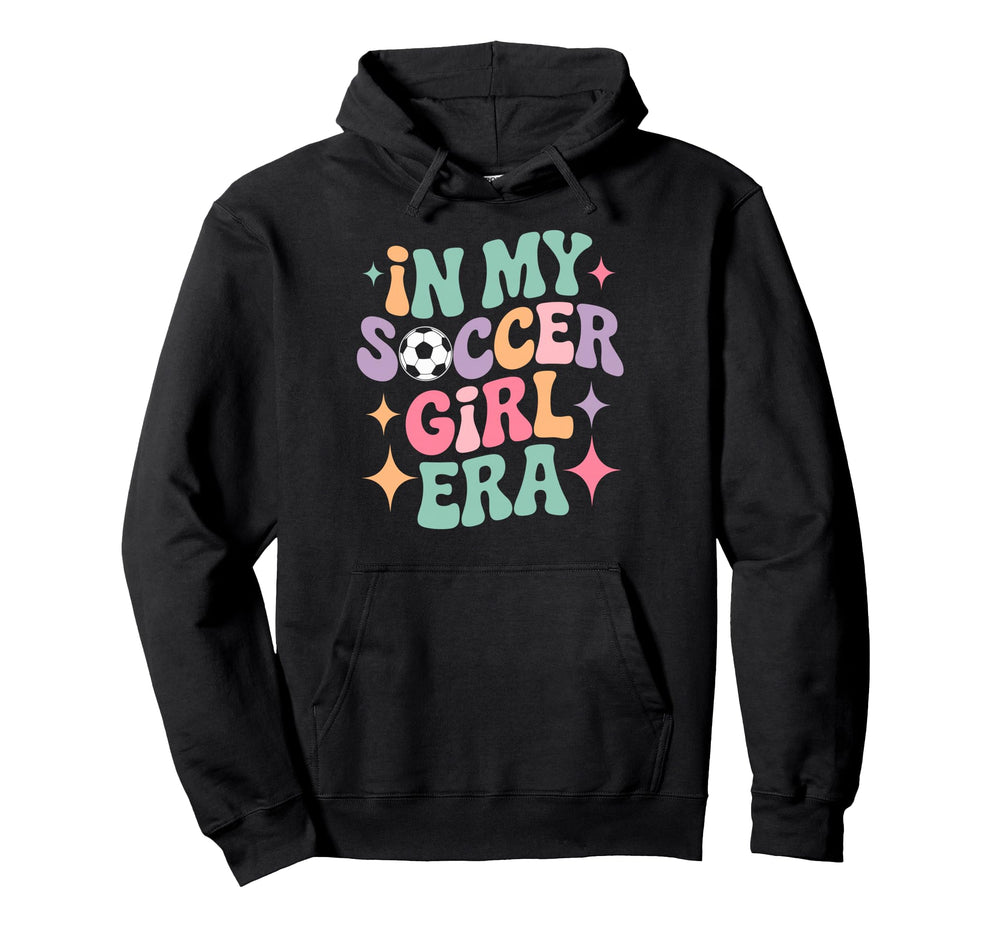 My Soccer Era Groovy Football Player Hoodie - Novelty Apparel for Adults
