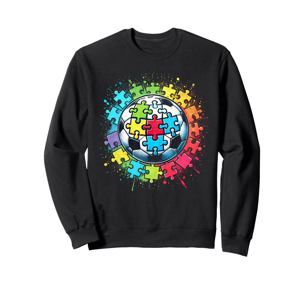 Soccer Ball Autism Awareness Month Sweatshirt - Streetwear Style Unisex