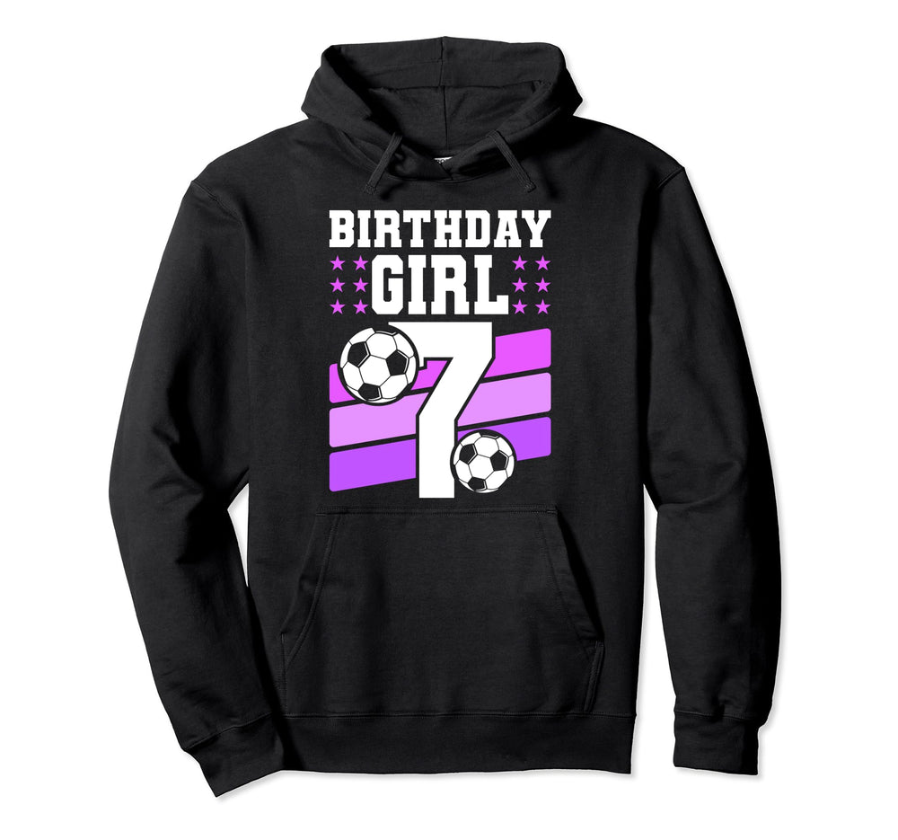 7 Years Old 7Th Birthday Gift Bday Soccer Hoodie - Novelty Apparel Unisex