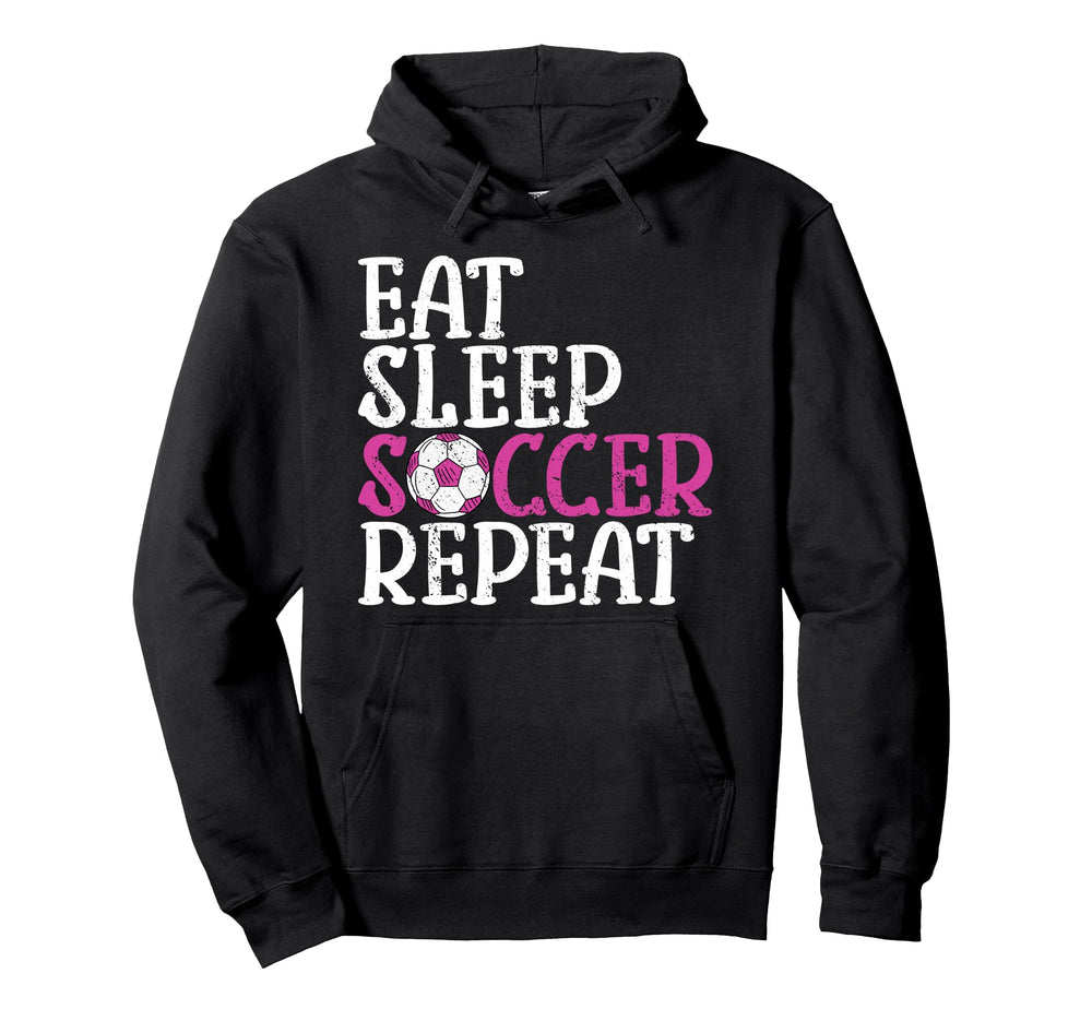 Soccer Eat Sleep Soccer Repeat Hoodie - Minimalist Print Unisex