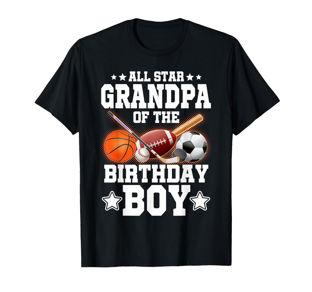 All Star Grandpa Birthday Basketball T-Shirt - Streetwear Style Unisex
