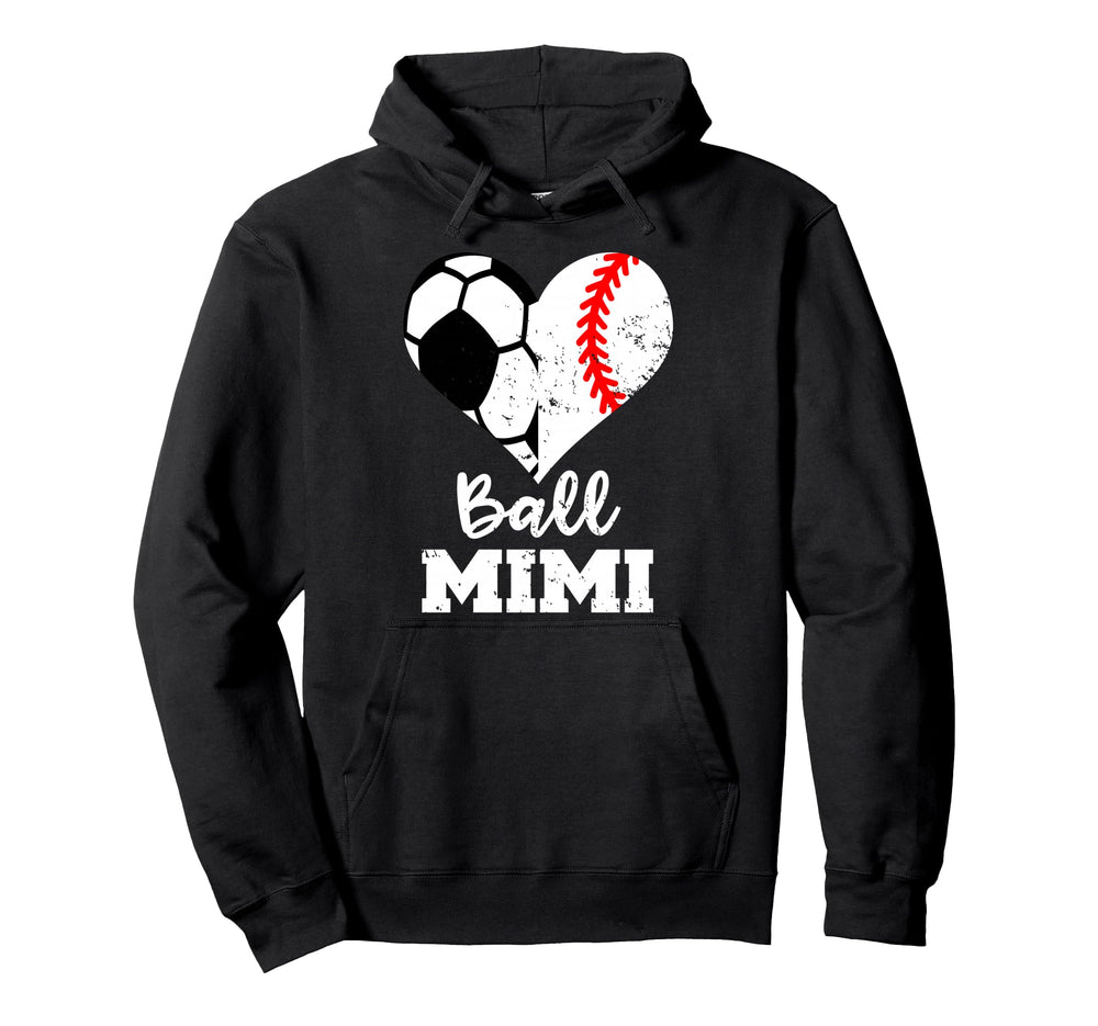 Ball Mimi Funny Soccer Baseball Heart Hoodie - Custom Art Print Men Women