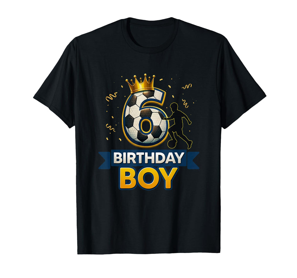 6Th Birthday Soccer Sports Lover 6 T-Shirt - Custom Art Print for Adults