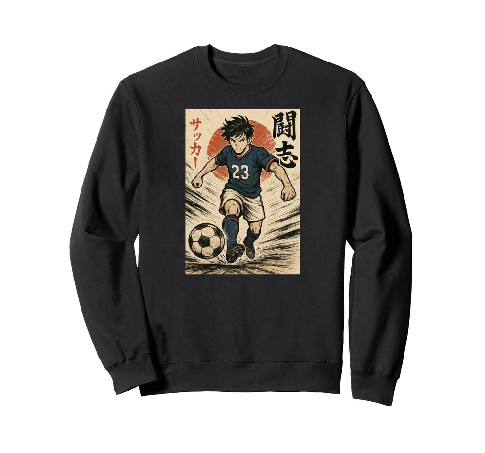Manga Soccer Striker Football Sweatshirt - Fun Novelty Design Unisex