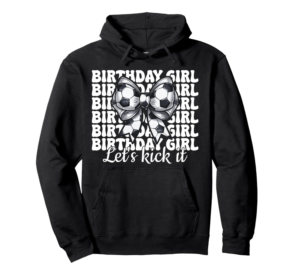 Soccer Coquette Bow Birthday Lets Hoodie - Streetwear Style for Adults