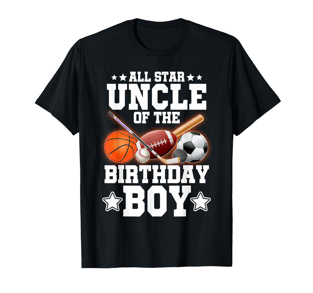 All Star Uncle Birthday Basketball T-Shirt - Novelty Apparel Men Women
