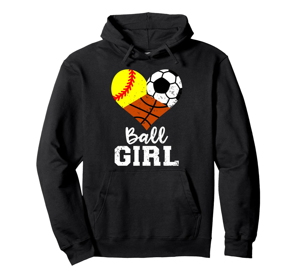 Ball Funny Softball Soccer Basketball Hoodie - Fun Novelty Design Men Women